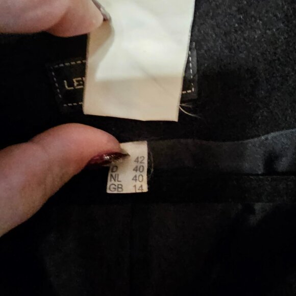 Beautiful Lener Cordier black pea coat. Size 14 - Picture 6 of 6